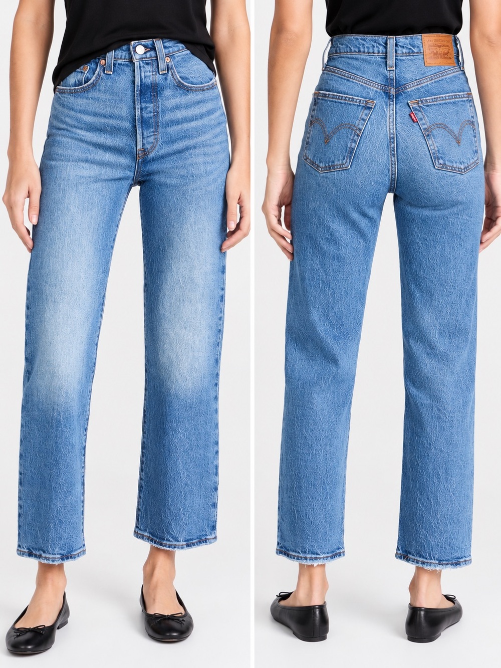 Levi's Premium Ribcage Straight Ankle Jeans Medium Wash, High Rise Size 27
